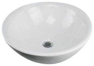 Nantucket Sinks NSV218 Brant Point 16" Round White Ceramic Vessel Sink