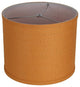 Classic Drum Burlap Lampshades, Tangerine, 12"