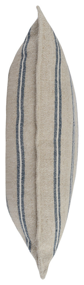 Demi 20" Rectangular Throw Pillow, Natural Blue