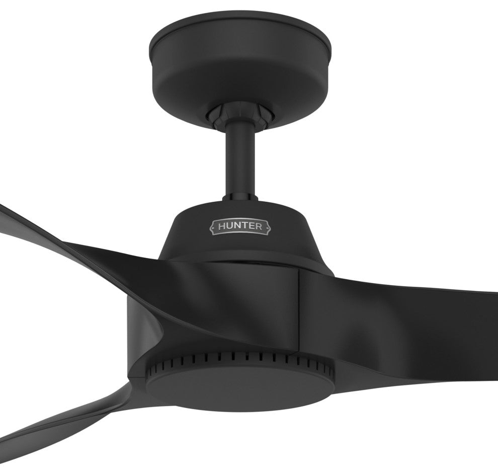 52" Mosley Damp Rated Ceiling Fan and Wall Control, Matte Black