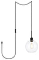 Living District Emett 1-Light Plug-In Pendant Black