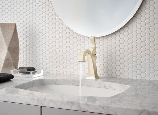 Delta Dryden Single Handle Bathroom Faucet, Polished Nickel, 551-PN-DST