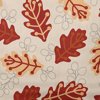20" x 20" Retro Leaves Indoor/Outdoor Polyester Throw Pillow, Maple Red