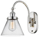 Cone Sconce, Polished Nickel, Clear, Clear