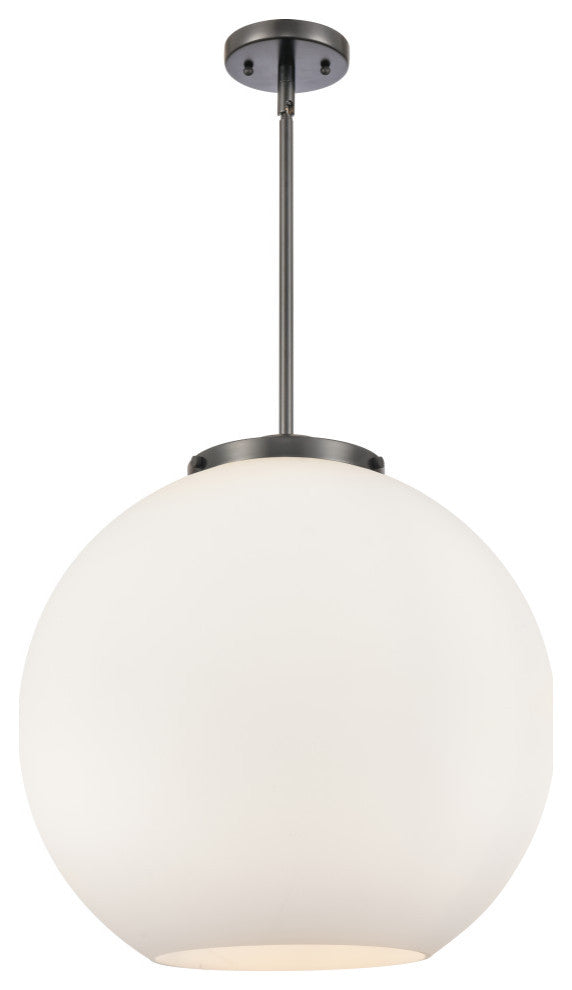 Athens Pendant, Matte Black, Matte White, Matte White