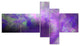 Perfect Light Purple Starry Sky, Abstract Canvas Art Print, 60"x32", 5 panels