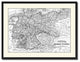 Prussia Germany Vintage B&W Map Canvas Print, 28"x37"