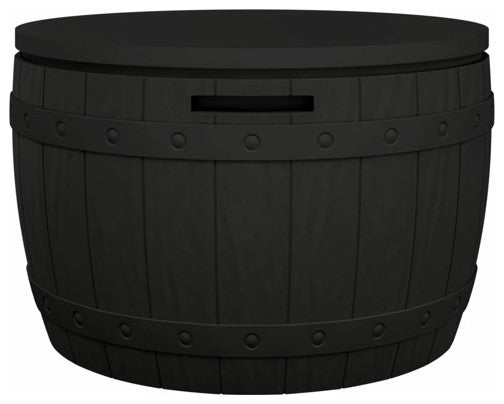 vidaXL Outdoor Storage Box Patio Furniture Storage Trunk Black Polypropylene