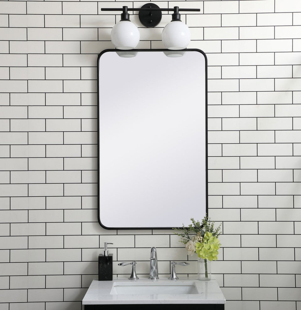Elegant Decor Evermore Vanity Mirror Black