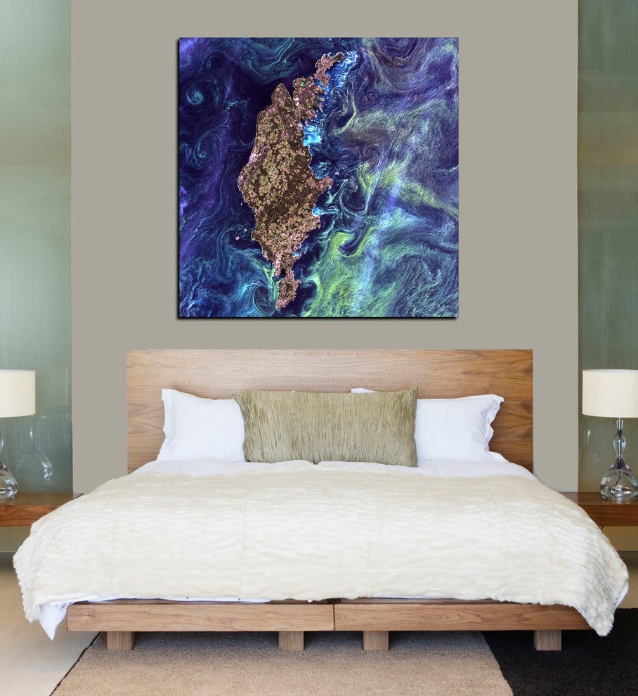 Epic Graffiti "Earth As Art: Van Gogh From Space" Giclee Canvas Art, 37"x37"