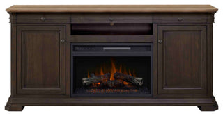 68" Fireplace Console Entertainment, Brown