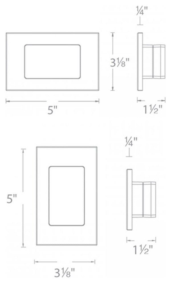 LED Low Voltage Diffused Step and Wall-Light 2700K, Bronze