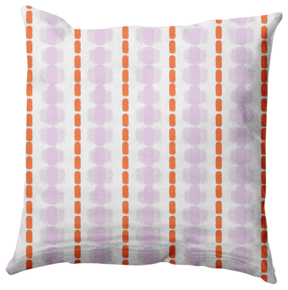Watercolor Stripe Decorative Throw Pillow, Purple-Orange, 20"x20"