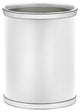 Sophisticates White With Polished Chrome 14" Oval Waste Basket