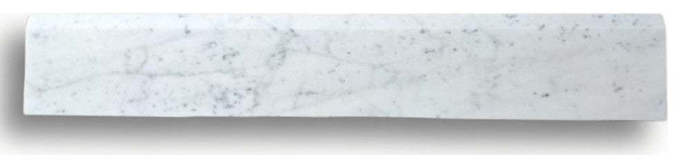 Carrara White Marble Transition Saddle Threshold Beveled Tile Honed, 1 piece