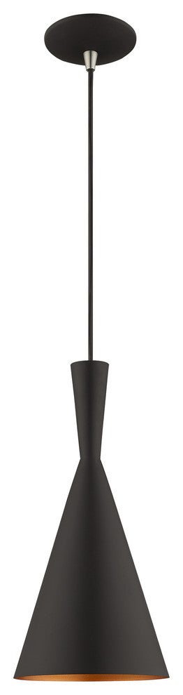 Livex Lighting 41185 Waldorf 7"W Mini Pendant - Black