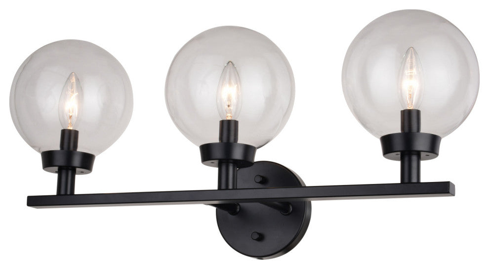 Lander 3 Light Vanity Matte Black
