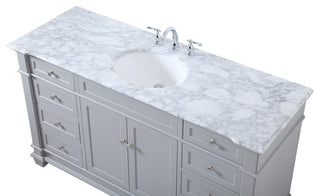 Weston Single Bathroom Vanity Set, Grey, 60