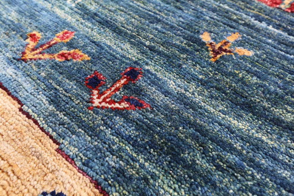 9' 0" X 12' 2" Tribal Persian Gabbeh Hand Knotted Wool Rug - Q12638
