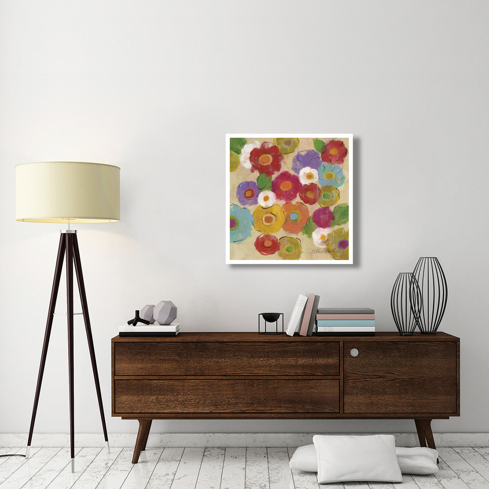 "Bohemian Bouquet II" Digital Paper Print by Silvia Vassileva, 32"x32"