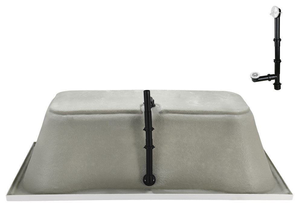 Streamline 72 in. x 36 in. Acrylic Drop-In Bathtub, Glossy White