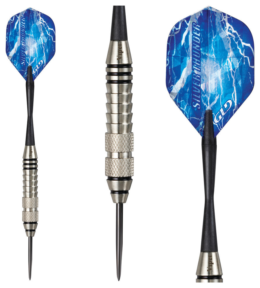 Silver Thunder Steel Tip Darts, 23 Grams