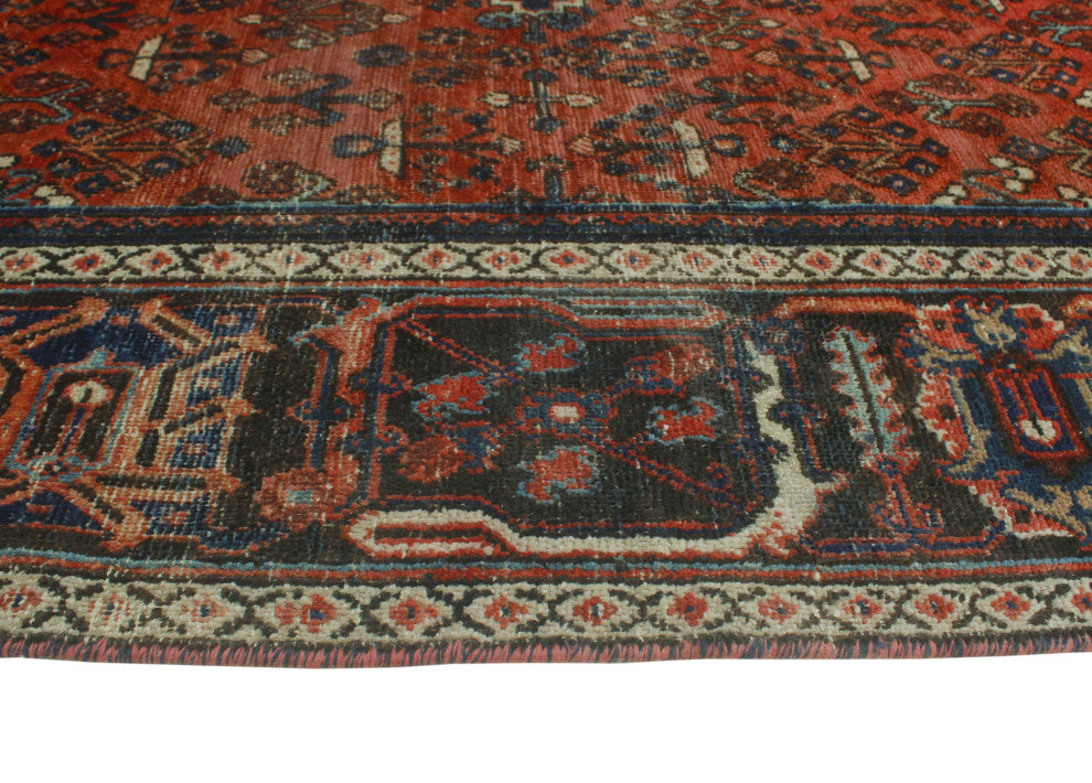Fine Vintage Distressed Martina Rust/Brown Rug, 6'6x10'3