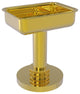 Vanity Top Soap Dish with Dotted Accents, Polished Brass