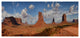 Monument Valley Mountains, Landscape Canvas Art Print, 60"x28"