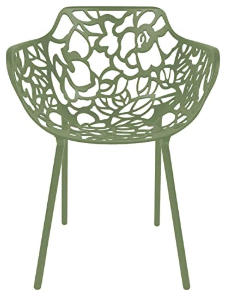 LeisureMod Modern Devon Aluminum Chair, Set of 4