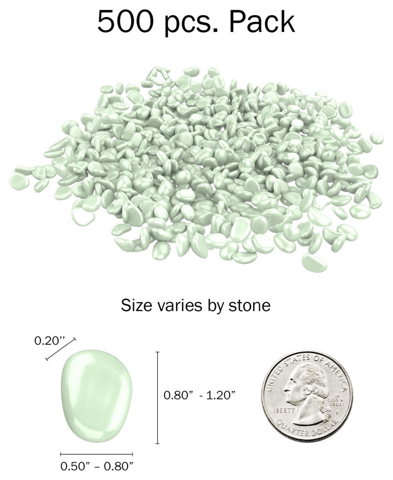 200-Count Garden Decor Stones Glow-in-the-Dark Solar Pebble Lights, 2 Pack