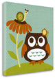 "Owl Looking At Snail" By Nancy Lee, Giclee Print on Gallery Wrap Canvas