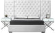 Grande Velvet Bed, White, King