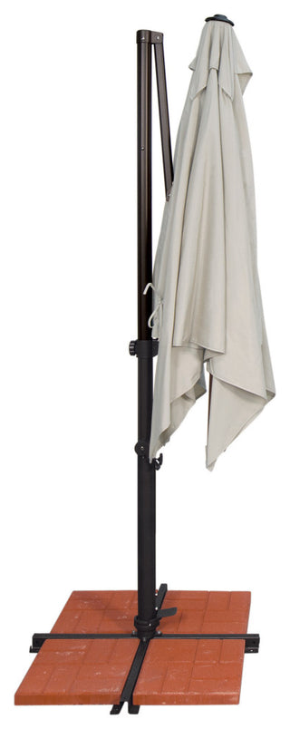 Skye 8.6' Square Umbrella With Cross Bar Stand, Ginkgo
