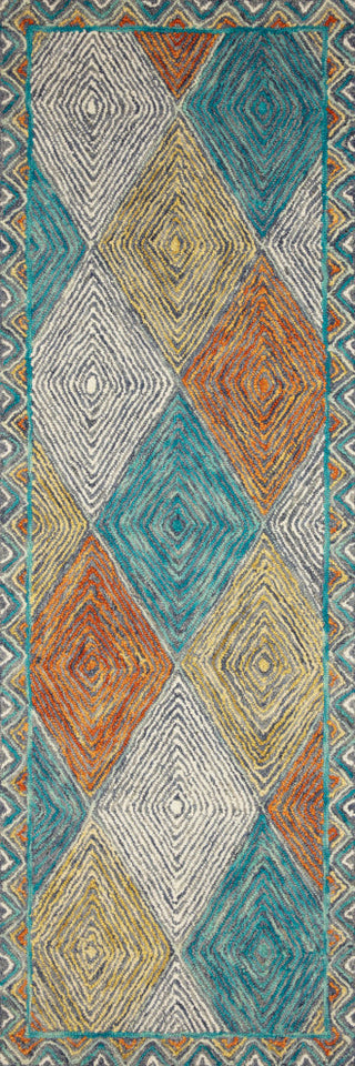 Loloi II Spectrum Blue/Red, Blue/Red, 2'-6" X 7'-6"