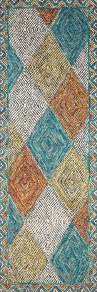 Loloi II Spectrum Blue/Red, Blue/Red, 2'-6" X 7'-6"