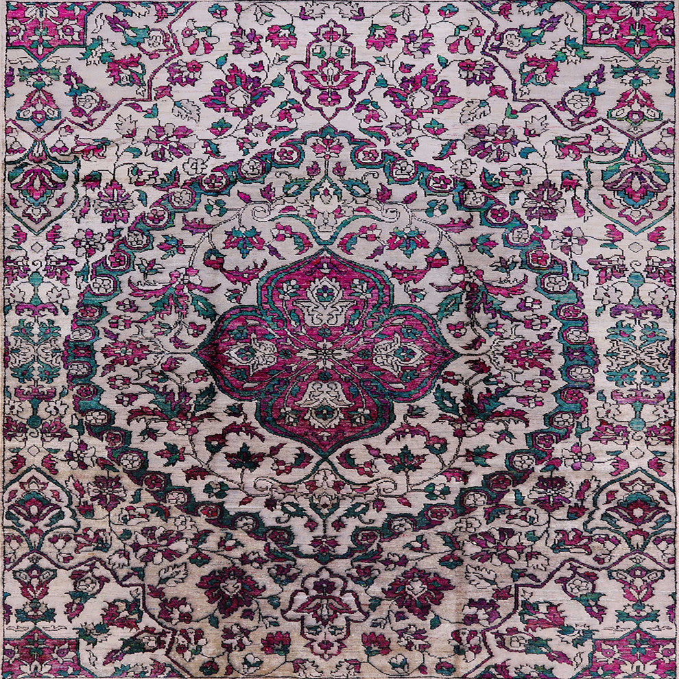 Ahgly Company Indoor Square Mid-Century Modern Area Rugs, 7' Square