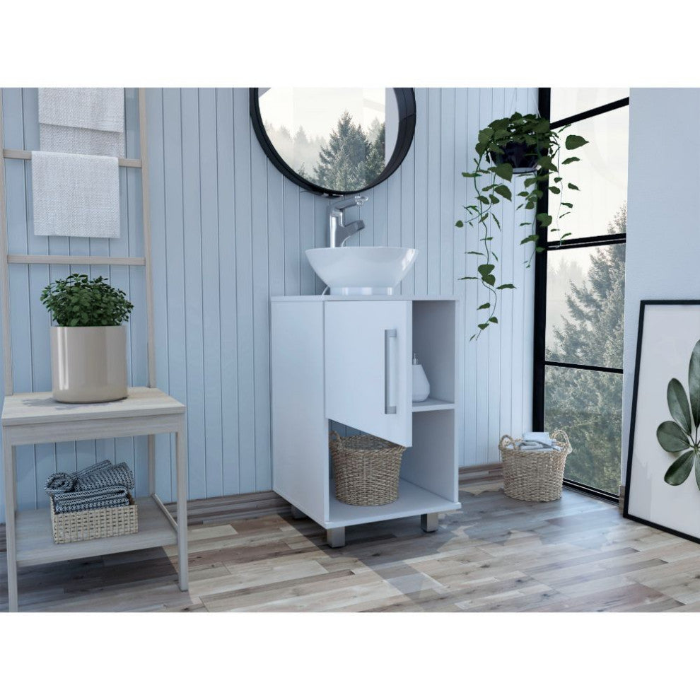 Malibu Single Bathroom, White