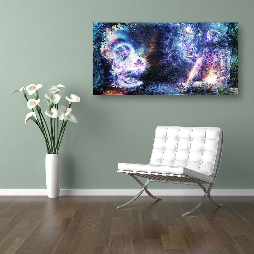 Epic Graffiti "Shoulders and Giants" by Cameron Gray, Giclee Canvas Art, 12"x24"