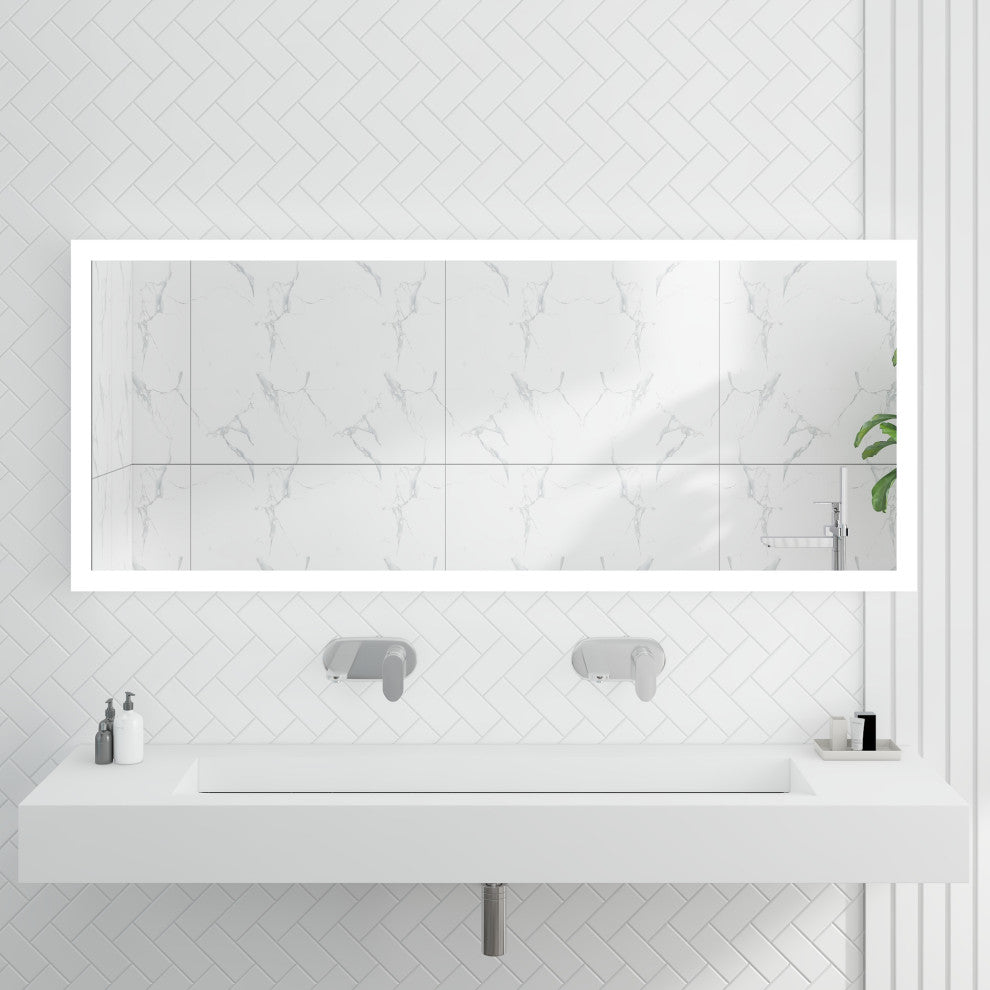 Sabrina Modern LED Bathroom Vanity Mirror, 30"x72"