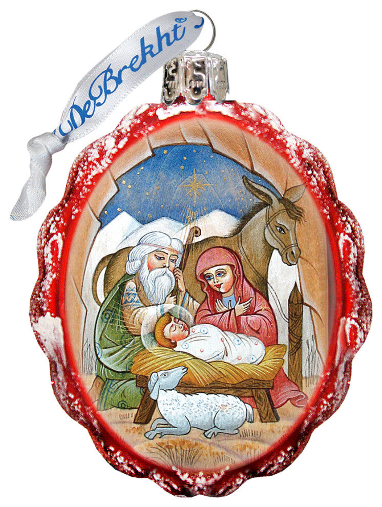 Orthodox Nativity Keepsake Glass Ornament