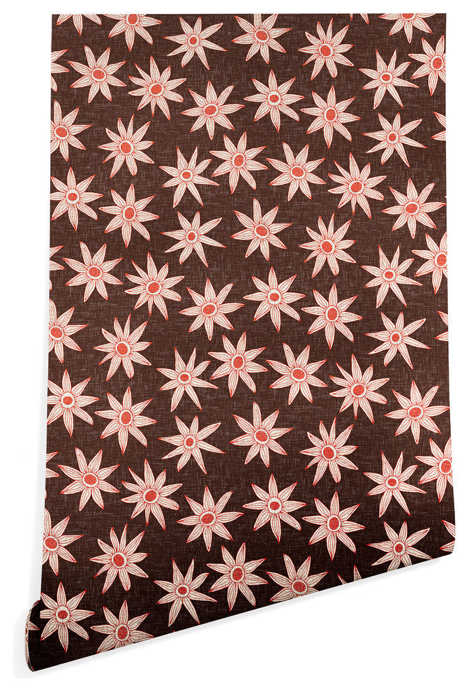 Deny Designs Sharon Turner Sema Brown Wallpaper, Brown, 2'x10'
