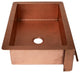33" Farmhouse One Bowl Towel Holder Apron Hammered Copper Kitchen Sink, 16 Gauge