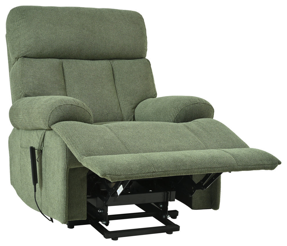 GDF Studio Oversized Power Lift Recliner Chair for Seniors, Remote Control, Dark Green