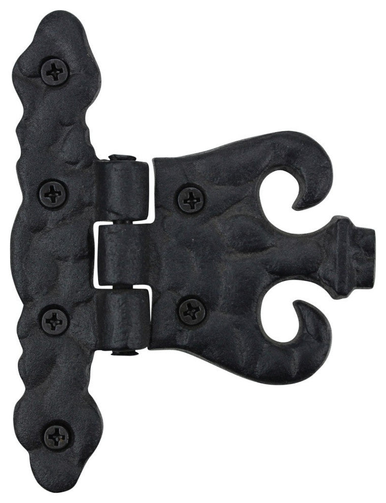Wrought Iron Cabinet Hinge Black Rustproof Pack of 20 |