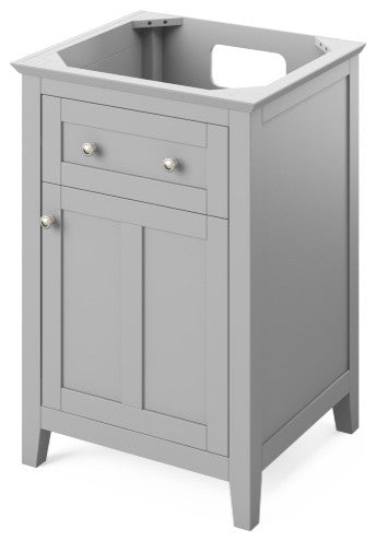 Chatham Traditional 24" Gray Single Undermount Sink Vanity With Quartz Top