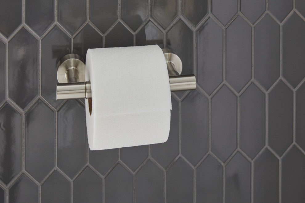Parma Double-Post Toilet Paper Holder, Brushed Nickel