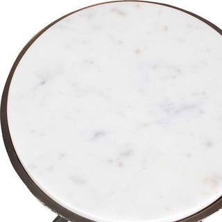 Uttermost Tilton White Marble Accent Table