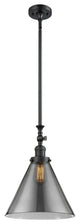 X-Large Cone 1-Light Mini Pendant, Matte Black, Plated Smoke