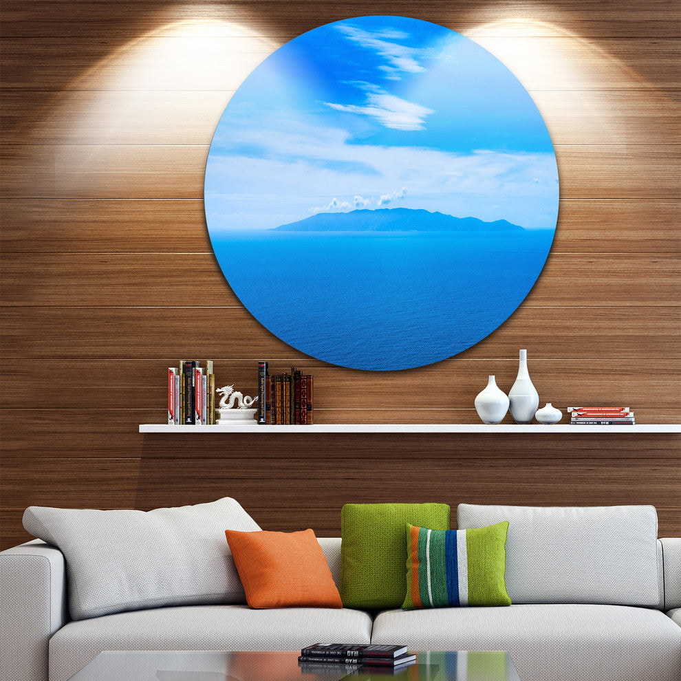 Giglio Island Aerial View From Argentario, Seashore Disc Artwork, 11"